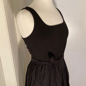 Black tie waist summer dress, never worn